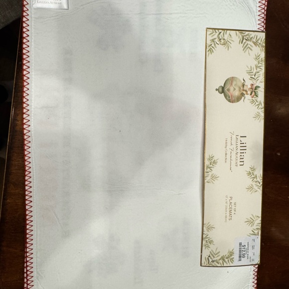 Lillian August Vintage Inspired North Pole Santa placemats Set of 4 - Picture 4 of 6